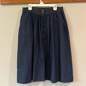 Levi Strauss & co - petite, 12, chambray denim skirt, vintage